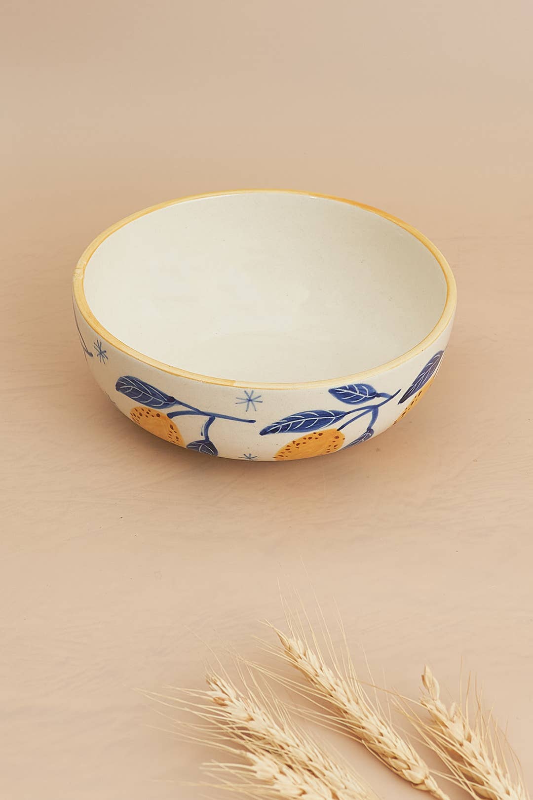 Italian Lemon Bowl, yellow - 2.5x7 Inches