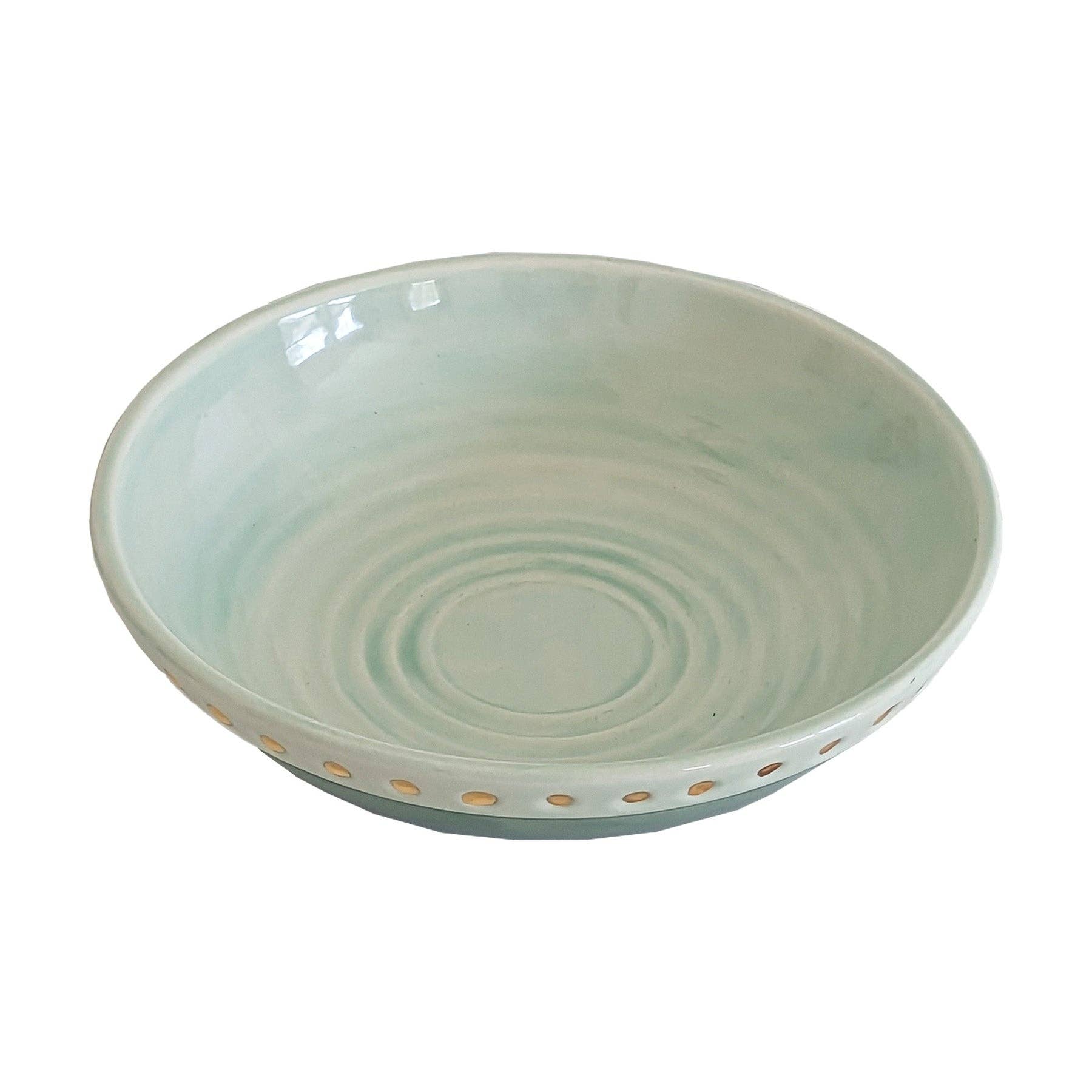 Goddess Bowl with 22K Gold Accent: Bowl / Sea Glass