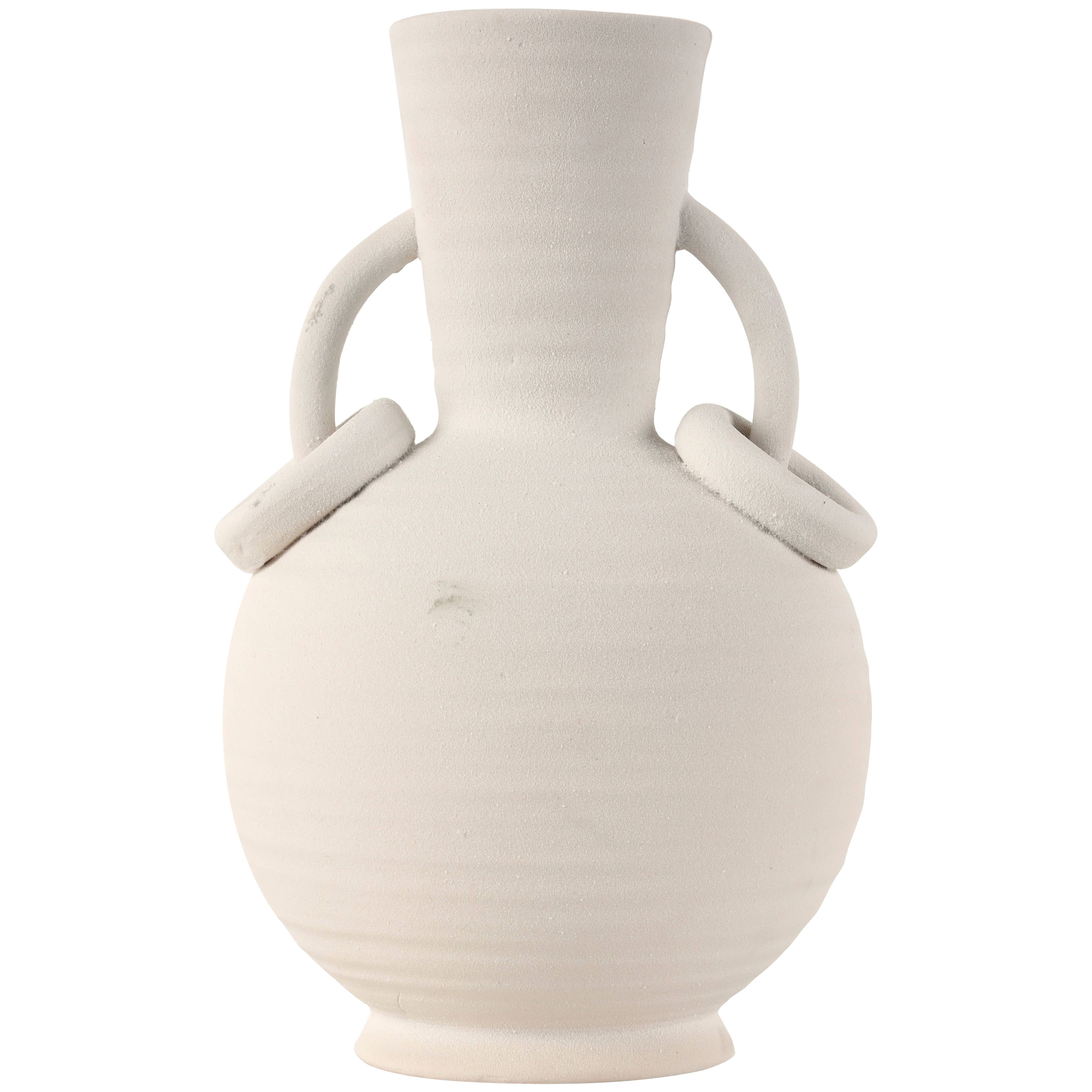 Contemporary Cream Ceramic Vase