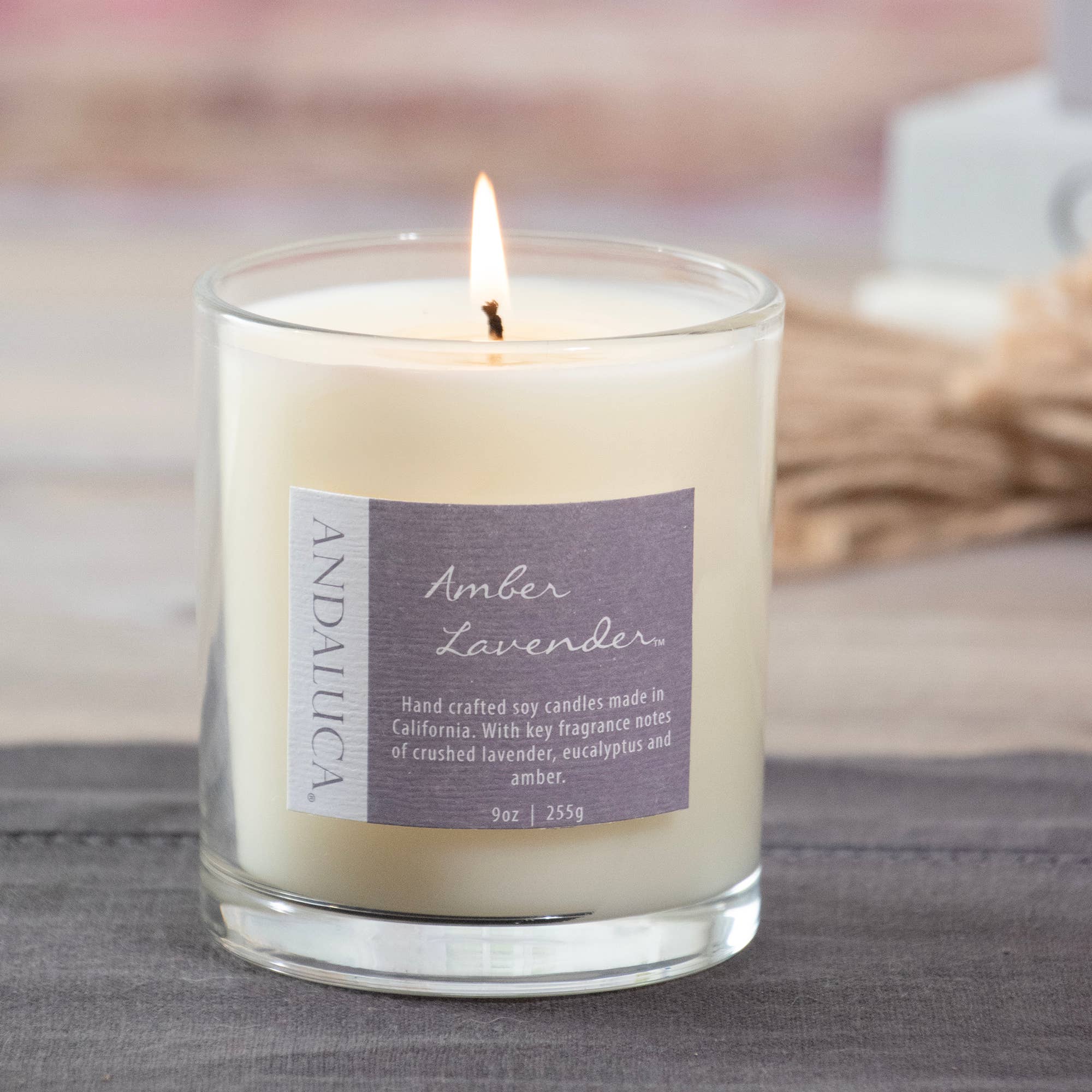 Amber Lavender 9 oz Candle