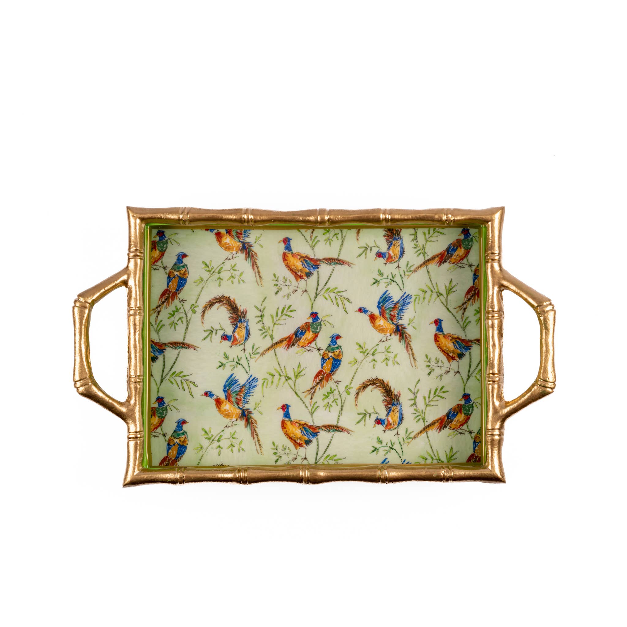 Taking Flight Enameled Chang Mai Tray 10x14