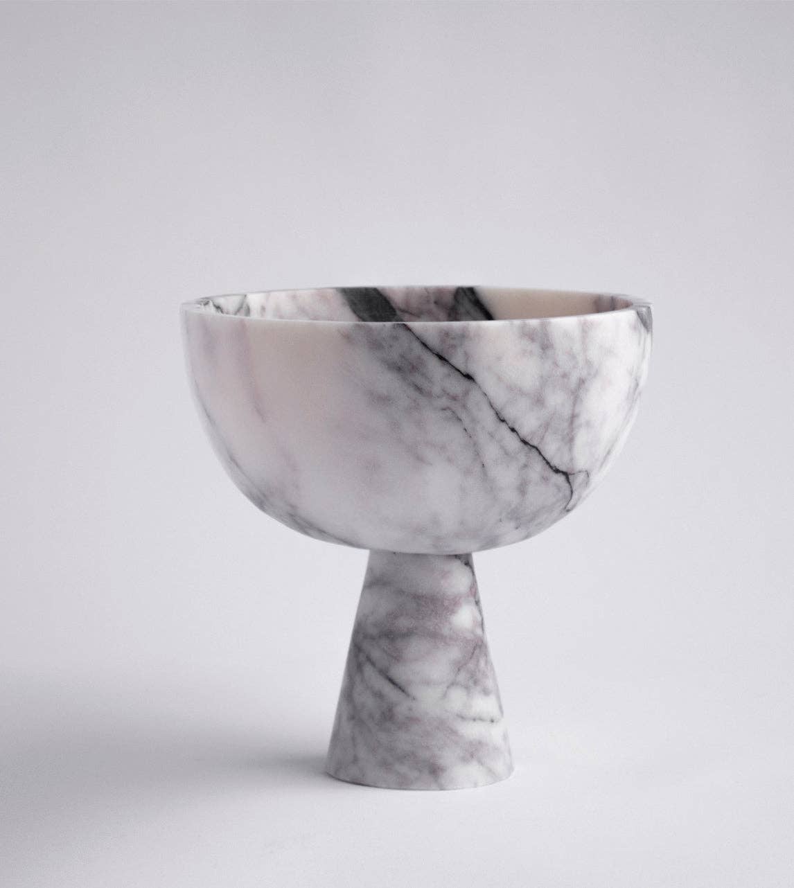 LILAC MARBLE PEDESTAL BOWL MEDIUM |