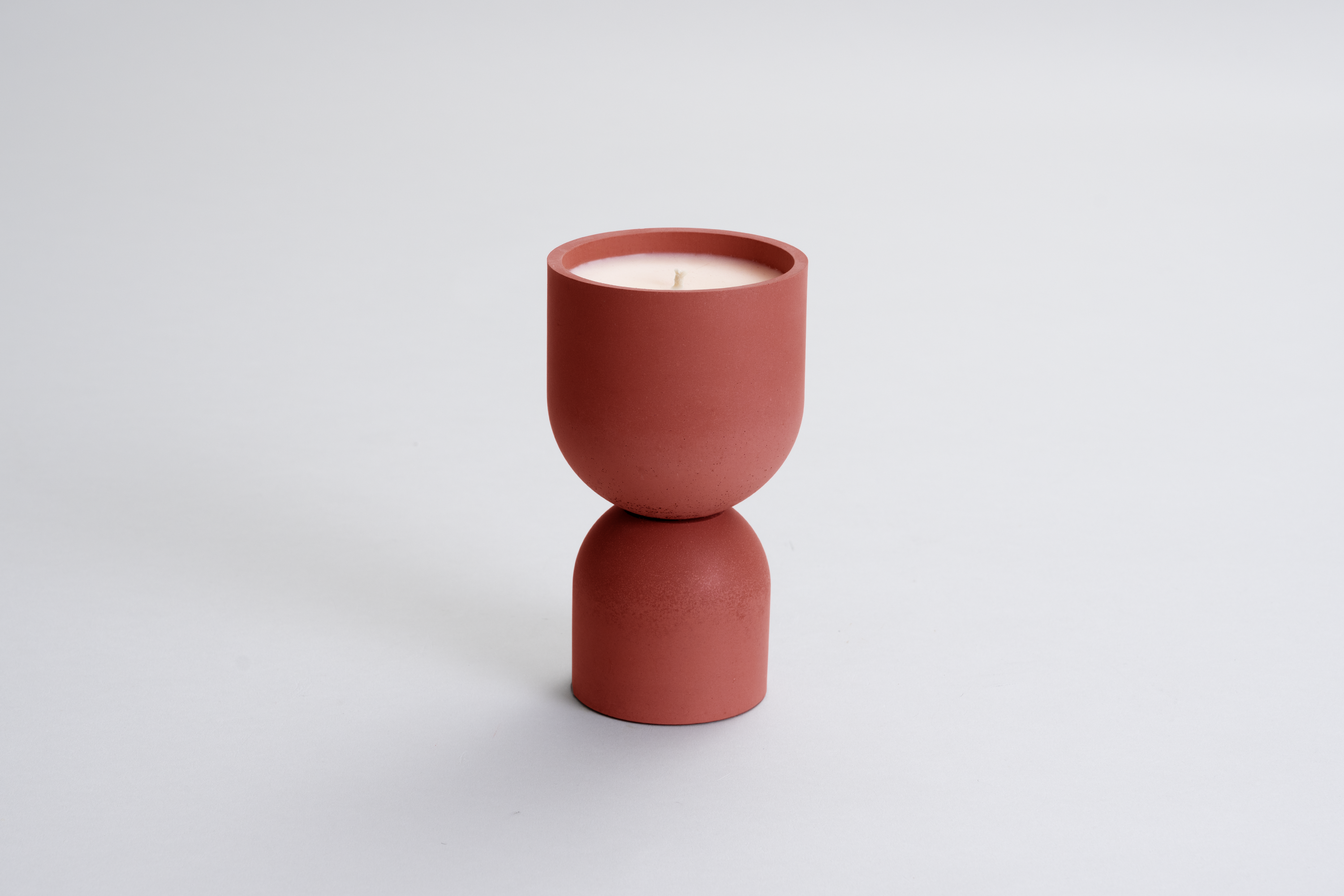 Handcrafted Coppa concrete candle | terracotta