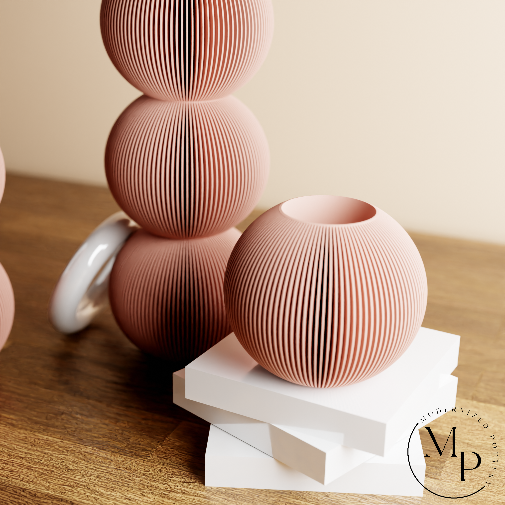 BUBBLE Vase | PREMIUM | 8 Colors | For Dried & Fresh Flowers: Terracotta / Triple / With Insert