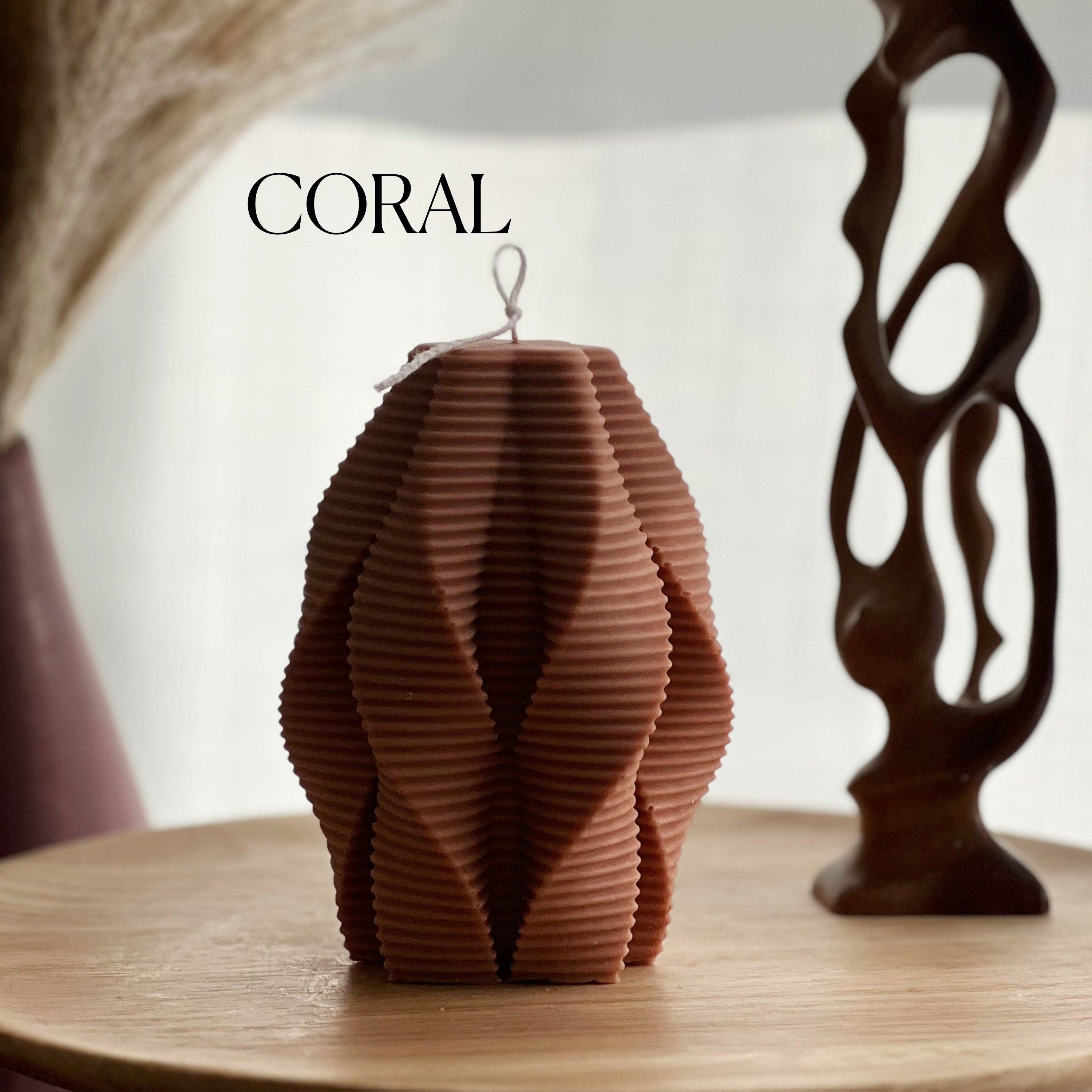 Ribbed Swirl Candle