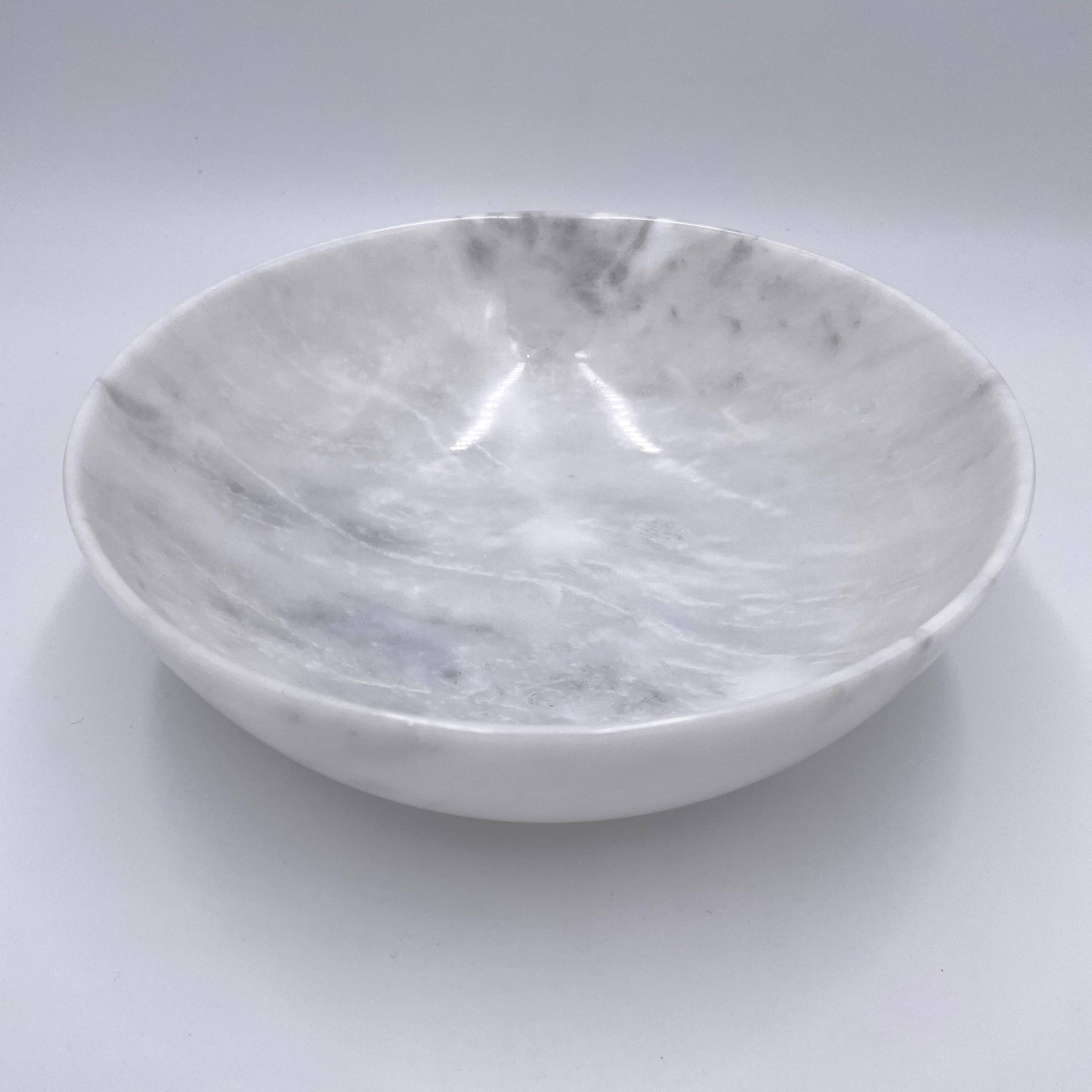 Zairat White Marble Bowl - 10"