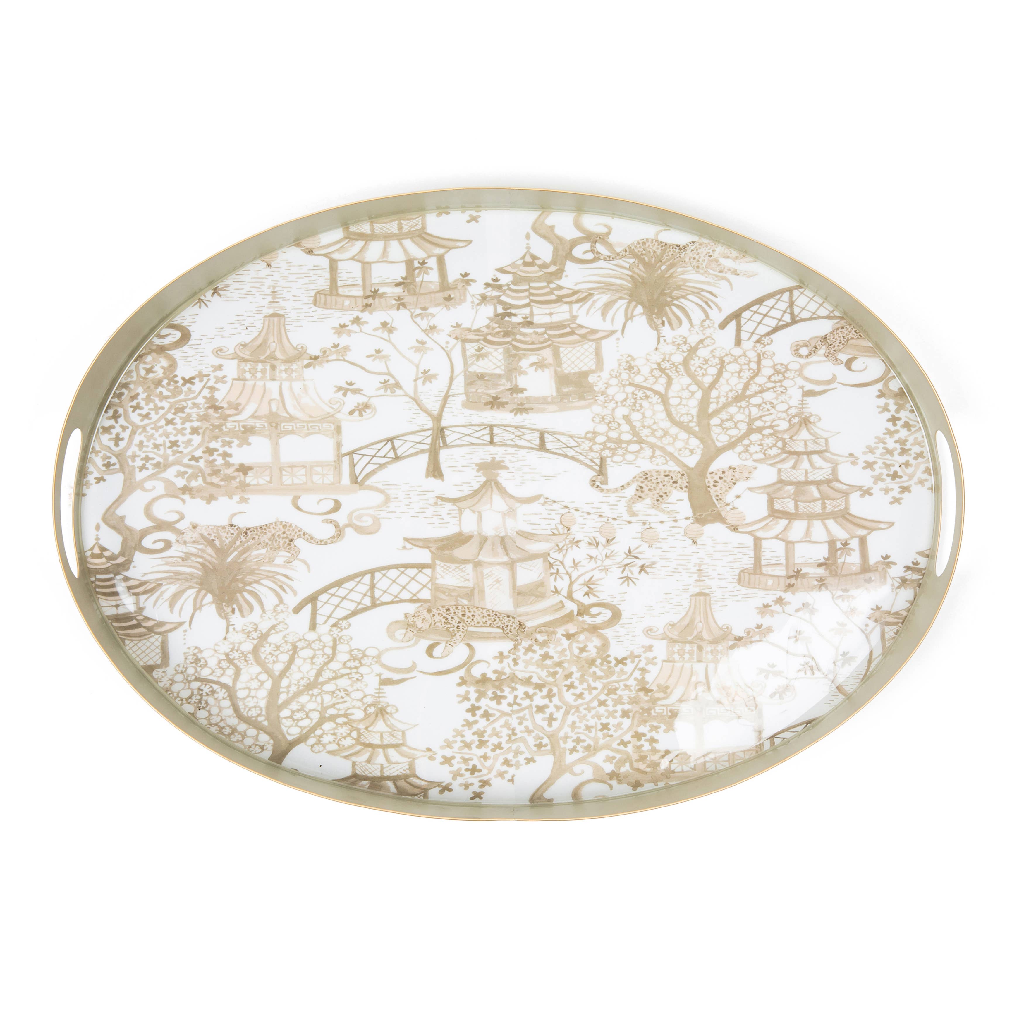 Garden Party Enameled Olivia Tray 14x20