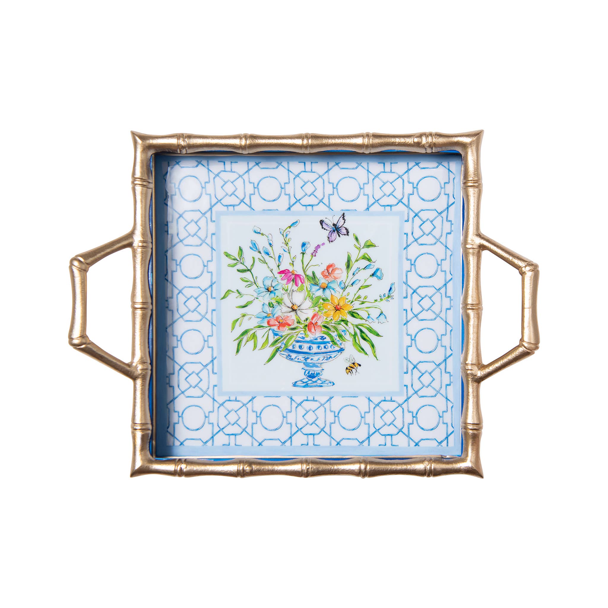 Wonder Garden Enameled Chang Mai Tray 12x12