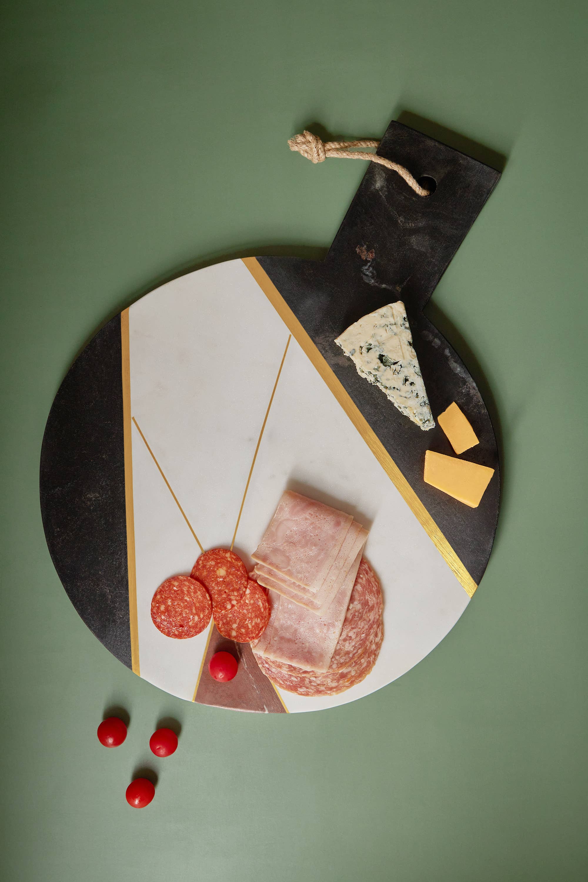 Sardinia Marble & Gold Cheese Board - Large