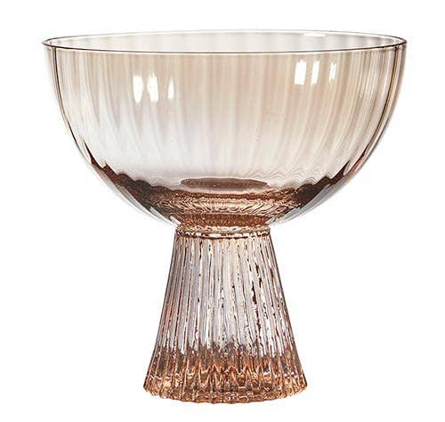Beveled Coupe Glass - Peach