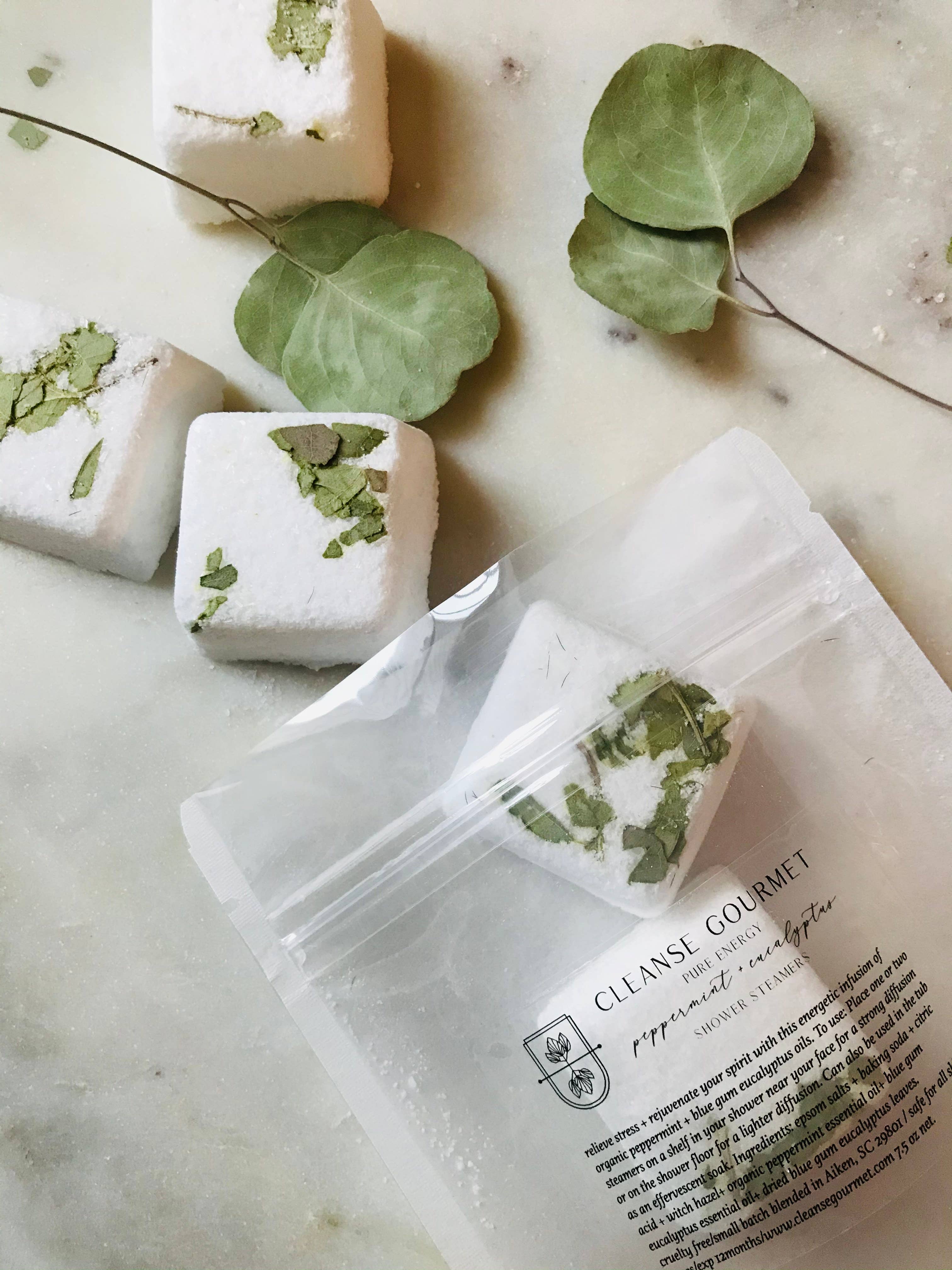 Pure Energy Eucalyptus + Peppermint organic shower steamers