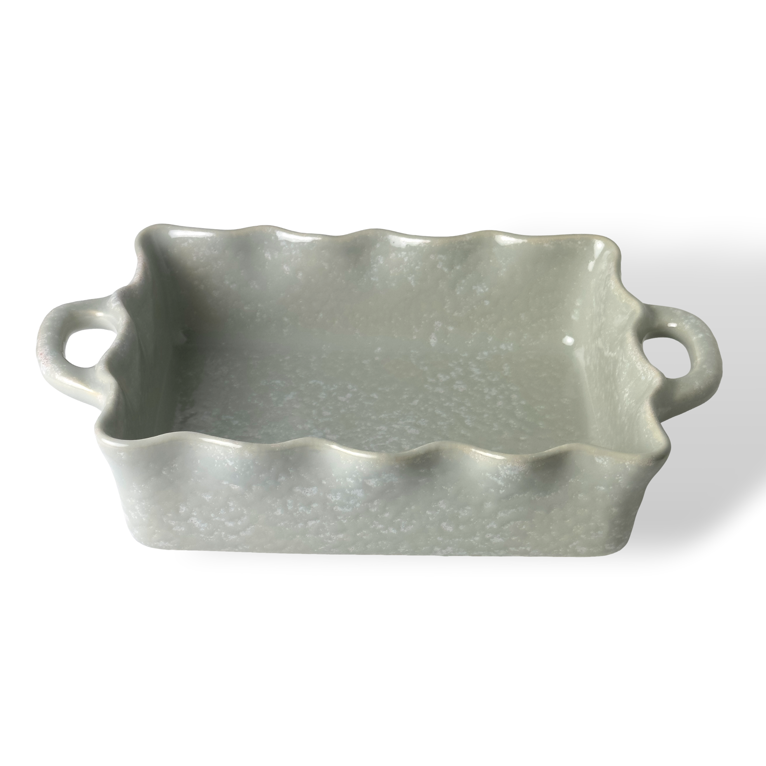 Cozina Gray Ruffled Baker