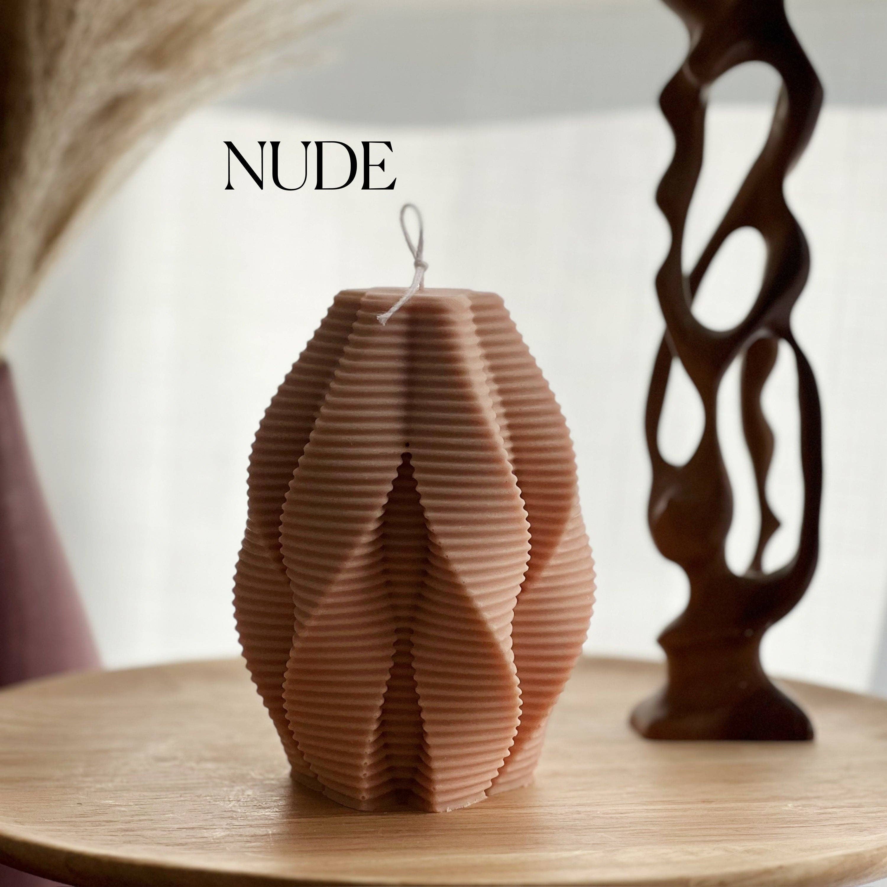 Ribbed Swirl Candle