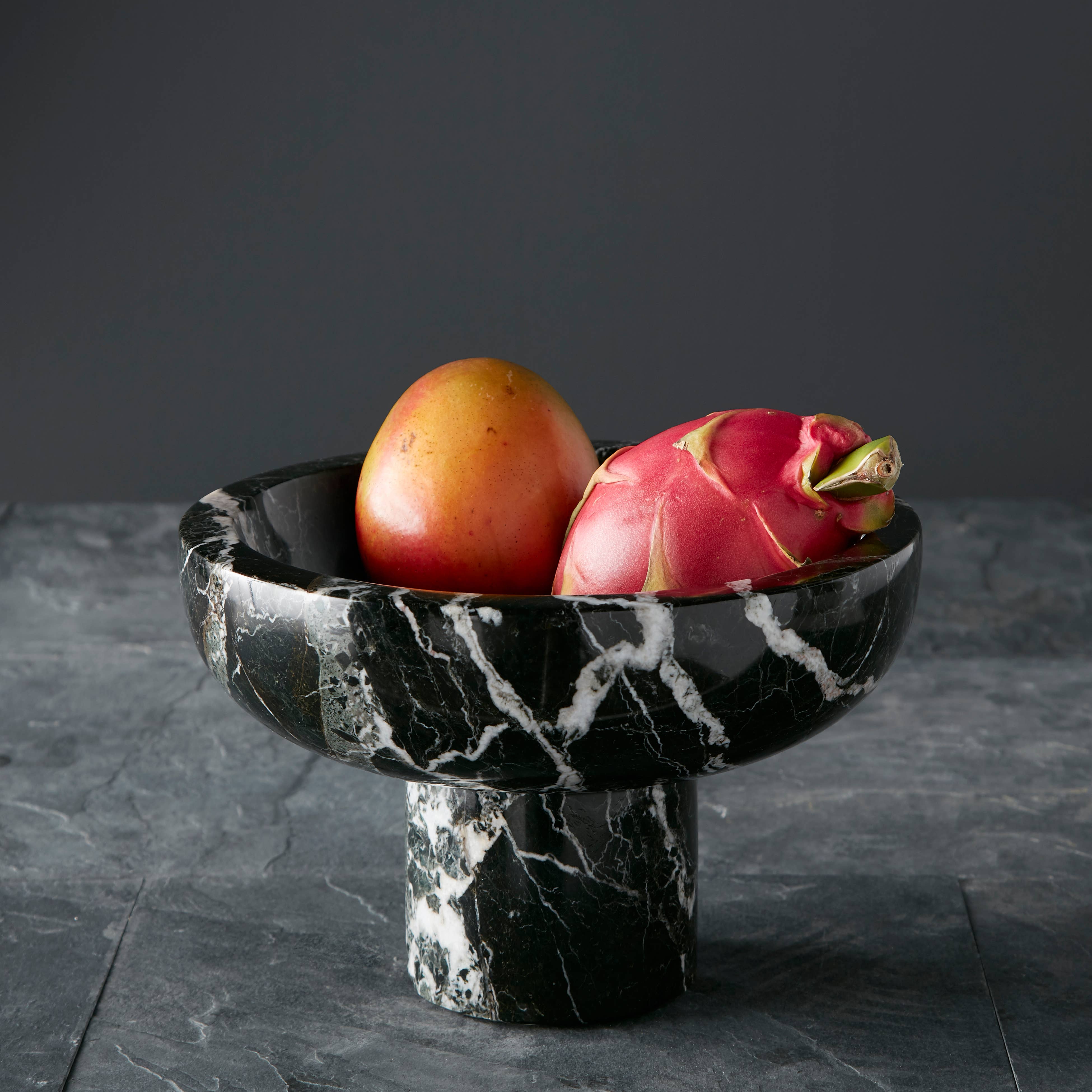 Selene Collection 10"Black Zebra Marble Polished Finish