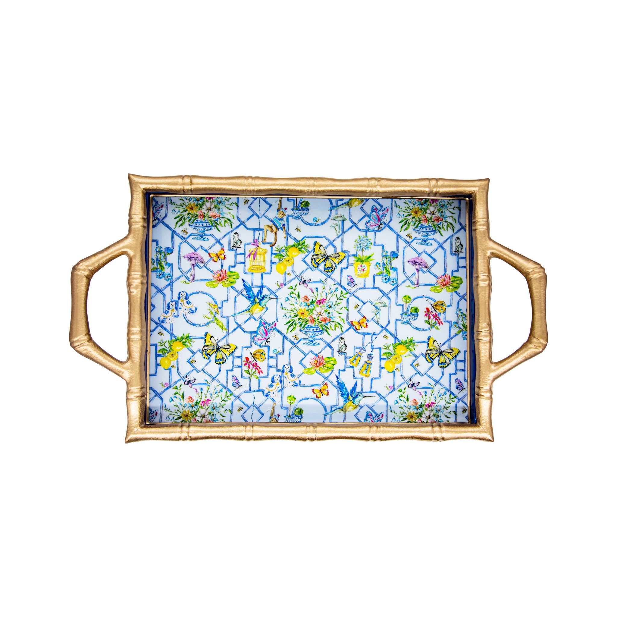 Wonderland Enameled Chang Mai Tray 10x14