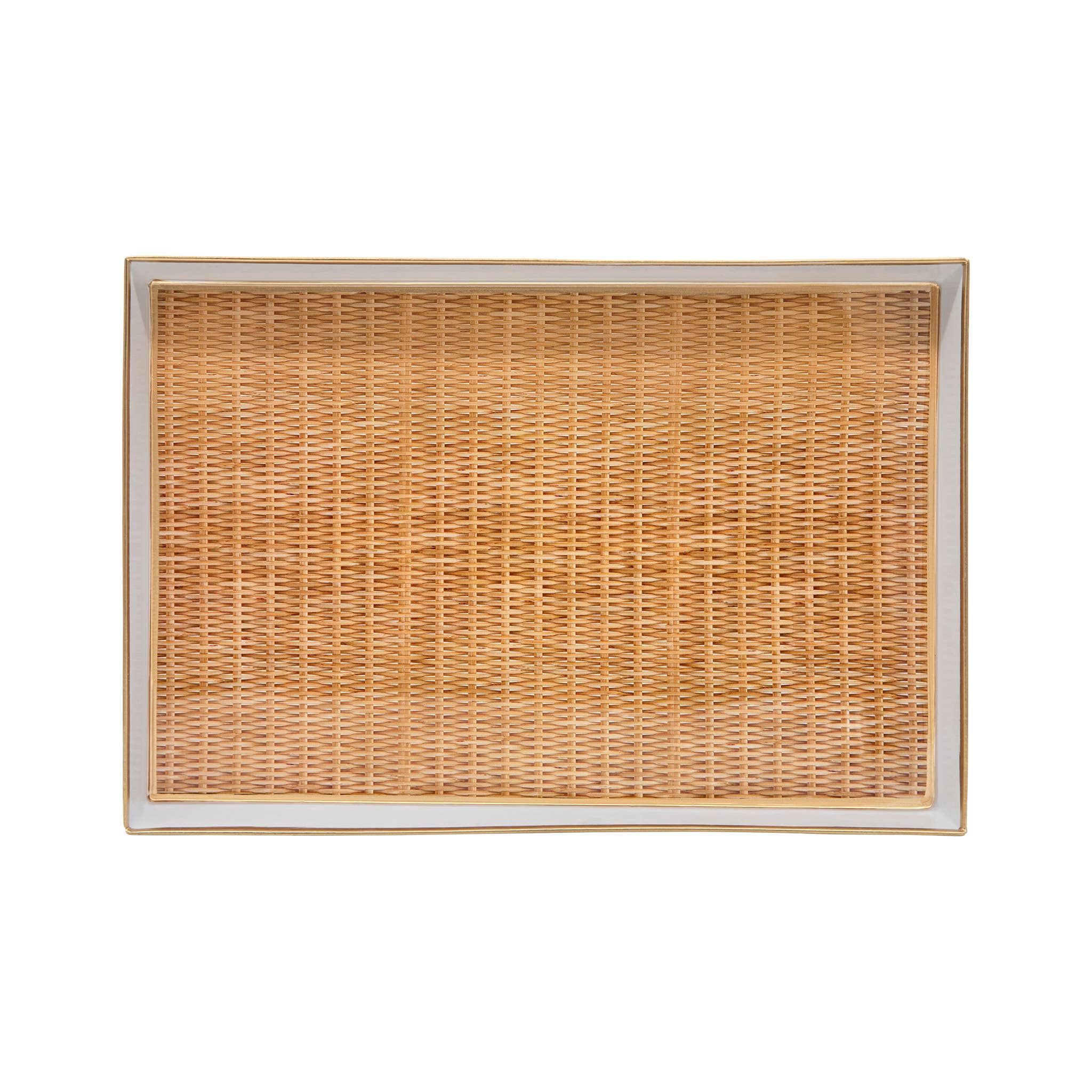 Rattan Enameled Oliver Tray 8x12