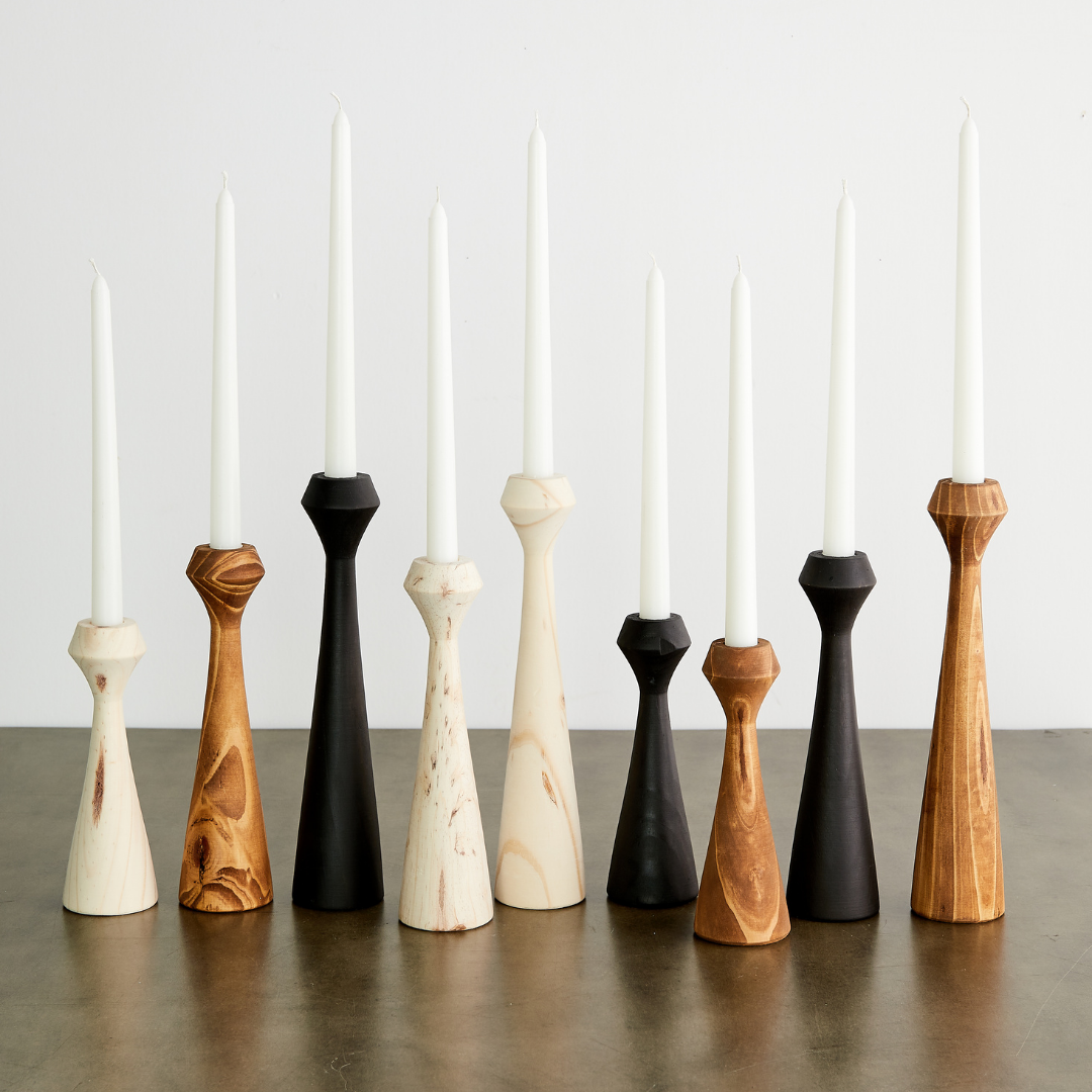 Tapered Diamond Candlestick Holder