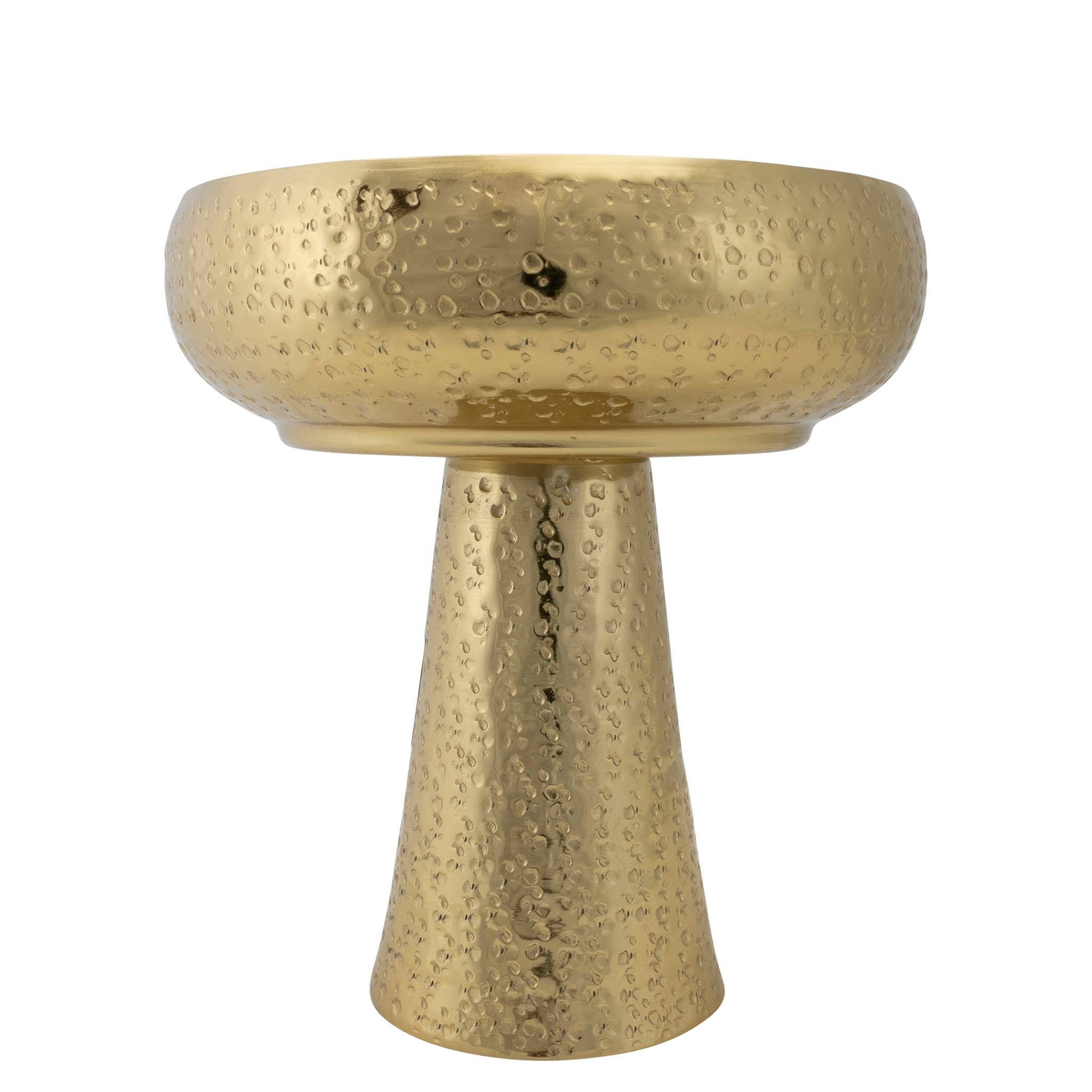 Dante Gold Aluminum Tall Floral Pedestal, 12h"