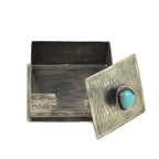 COCKTAIL NAPKIN HOLDER W/ LID/TURQ
