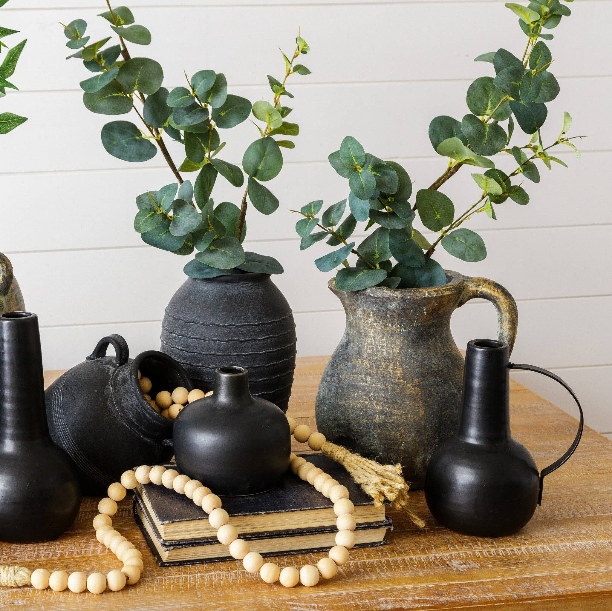Vase with Handle - Matte Black, Sm (PC)