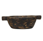 Charred Finish Paulownia Wood Handle Candle