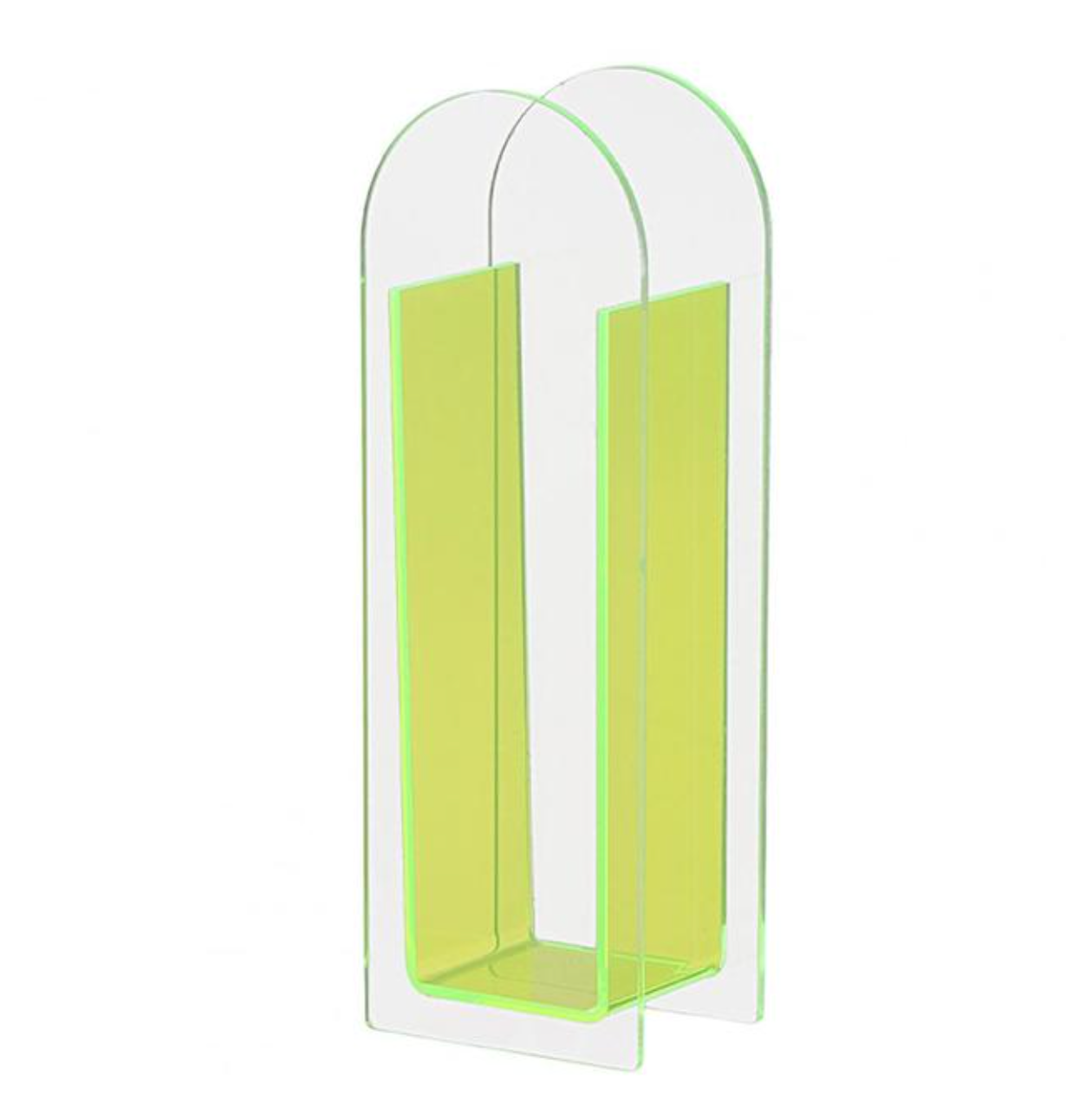 Translucent Acrylic Flower Vase: Yellow