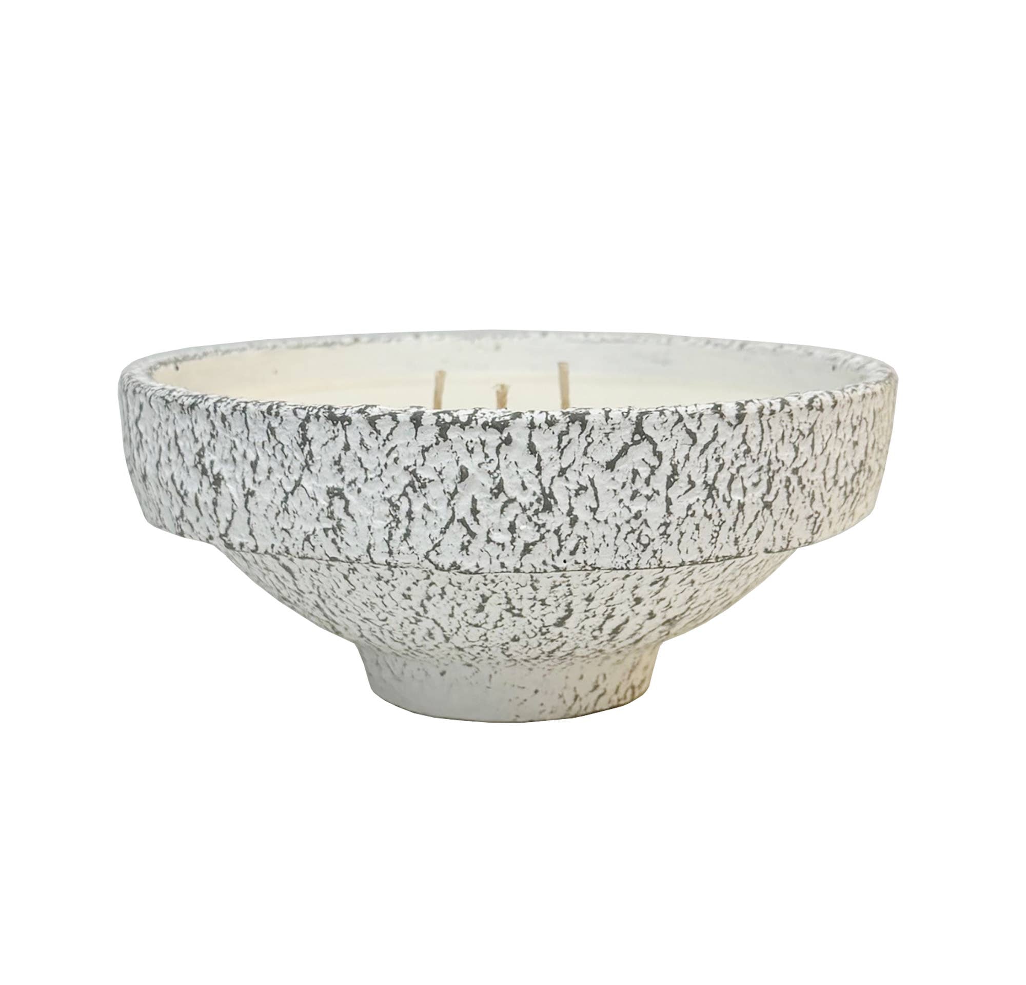 Rustic Earthenware Pedestal Candle: Palo Santo Fragrance
