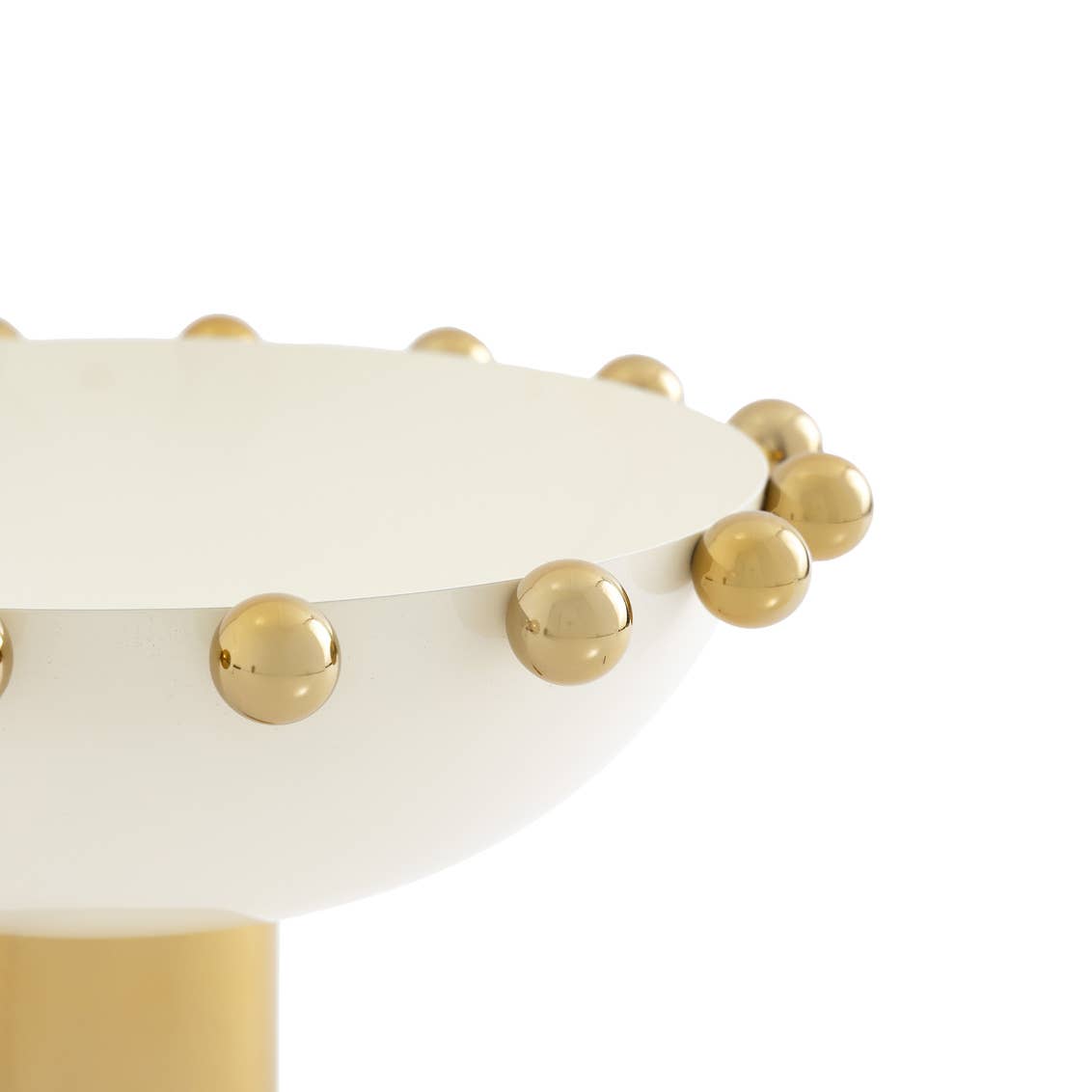 Temari White and Gold Footed Bowl