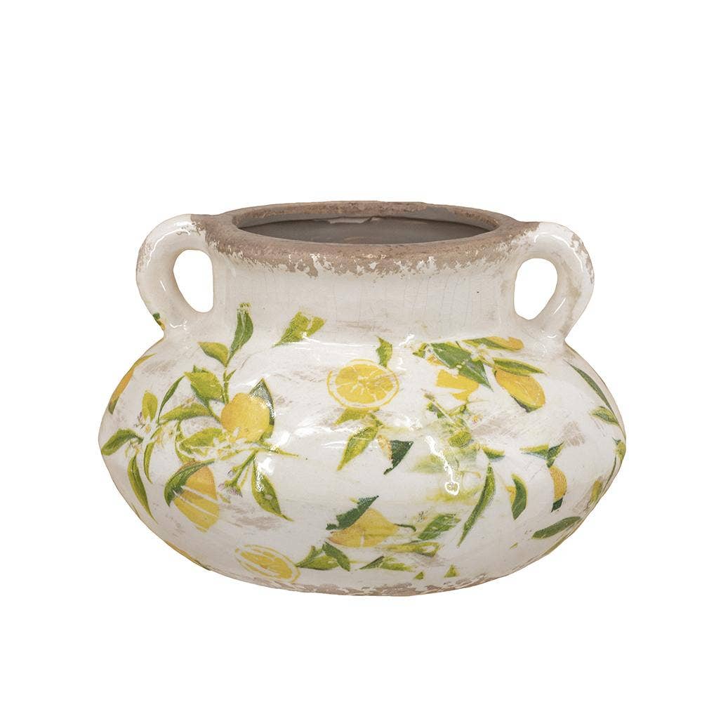 8x8x5" Lemon Harvest Vase