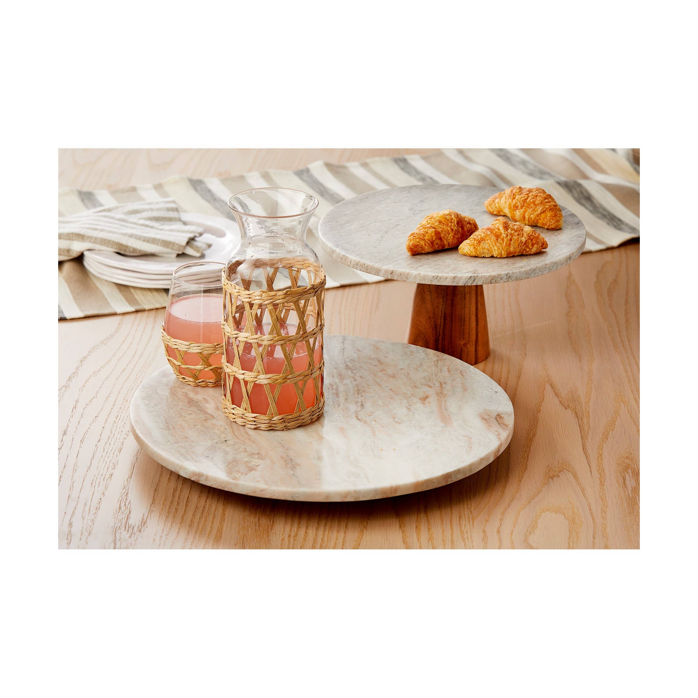 Onyx Marble Cake Plate - Gray