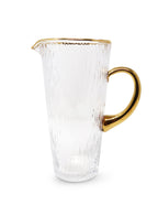 Clear Pitcher with Gold Handle and Rim