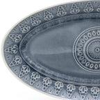 Fez  Stoneware Oval Serving Platter: Turquoise