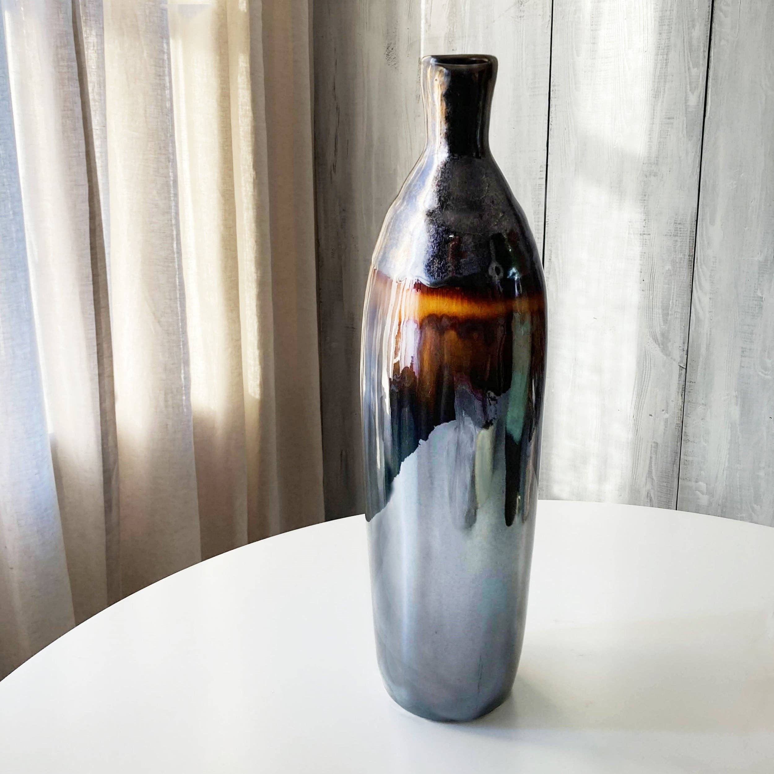 ClayBarn Patina Artisan Verde Skinny Bottle Vase