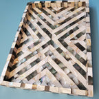 Black & White Mother of Pearl Tray - Large Ottoman Tray