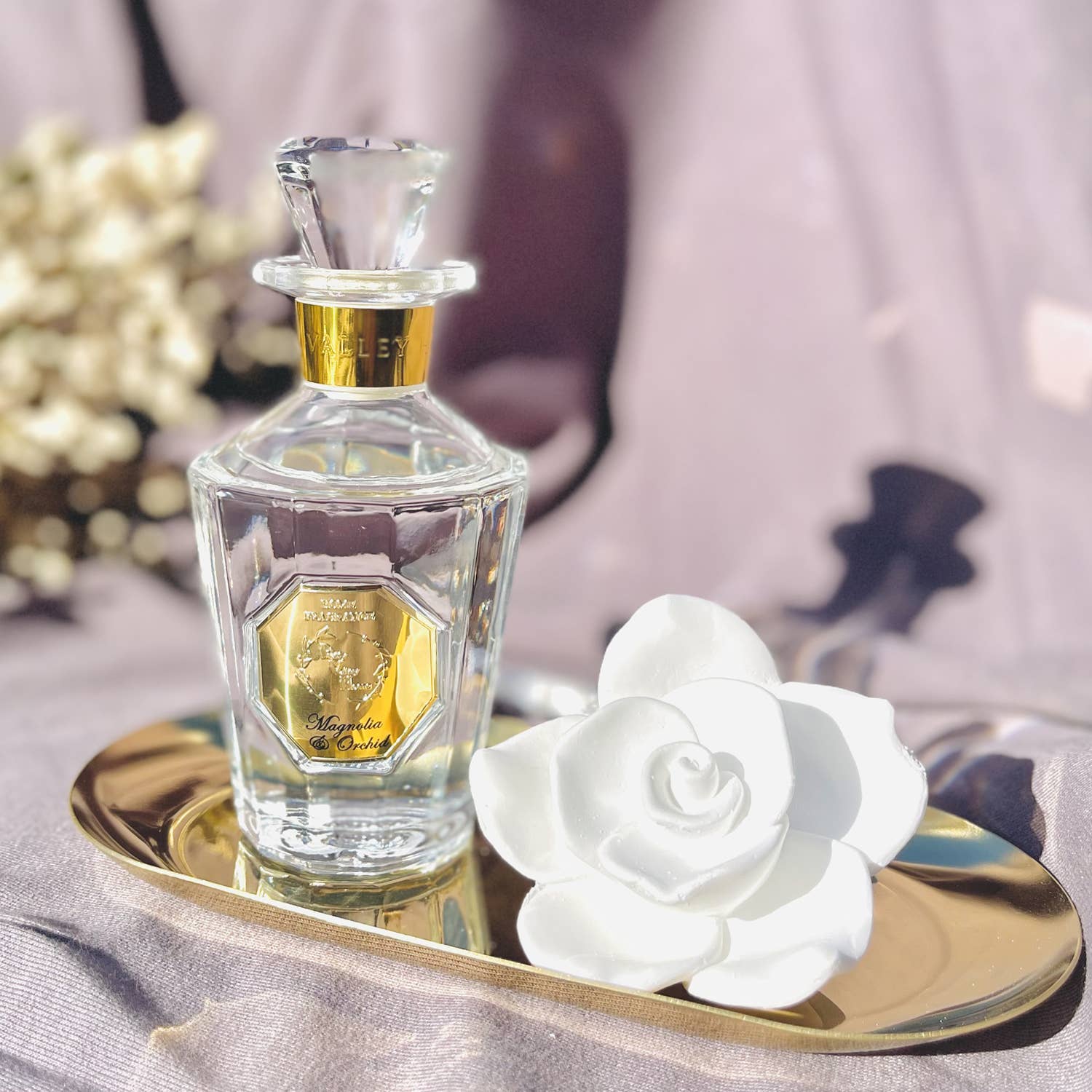 Vintage Rose Ceramic Diffuser -Magnolia & Orchid