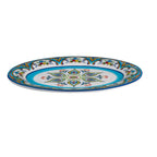 Zanzibar Ceramic Artisan Design 16-Inch Oval Serving Platter