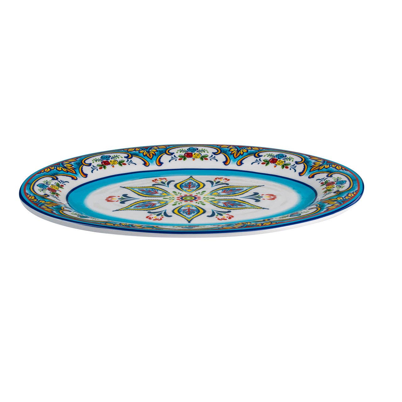 Zanzibar Ceramic Artisan Design 16-Inch Oval Serving Platter