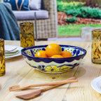 Novica Handmade Sunny Blooms Ceramic Salad Bowl