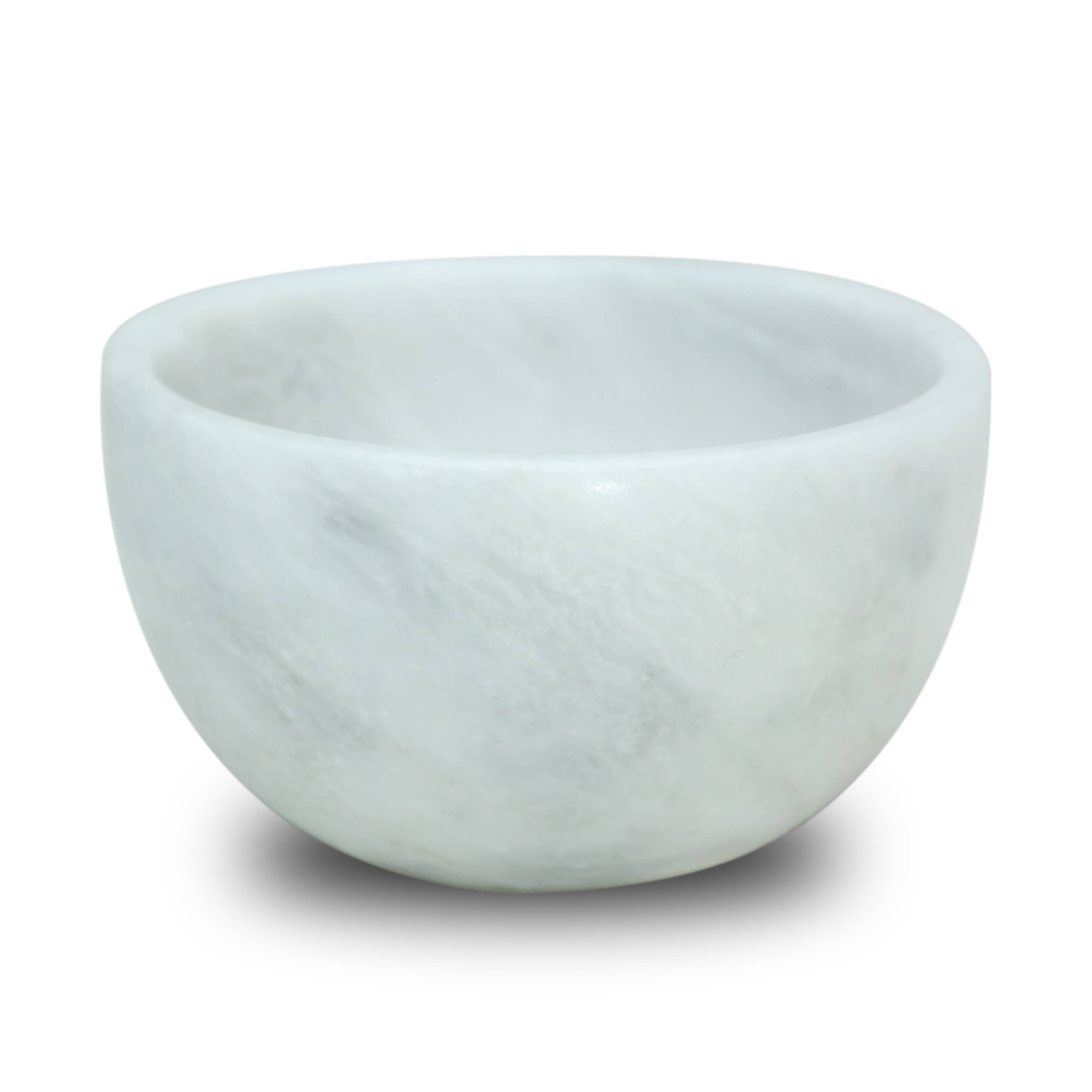 Eros Collection Pearl White Marble 6" Honed Finish Nut Bowl