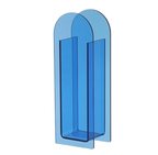 Translucent Acrylic Flower Vase: Blue. Final Sale