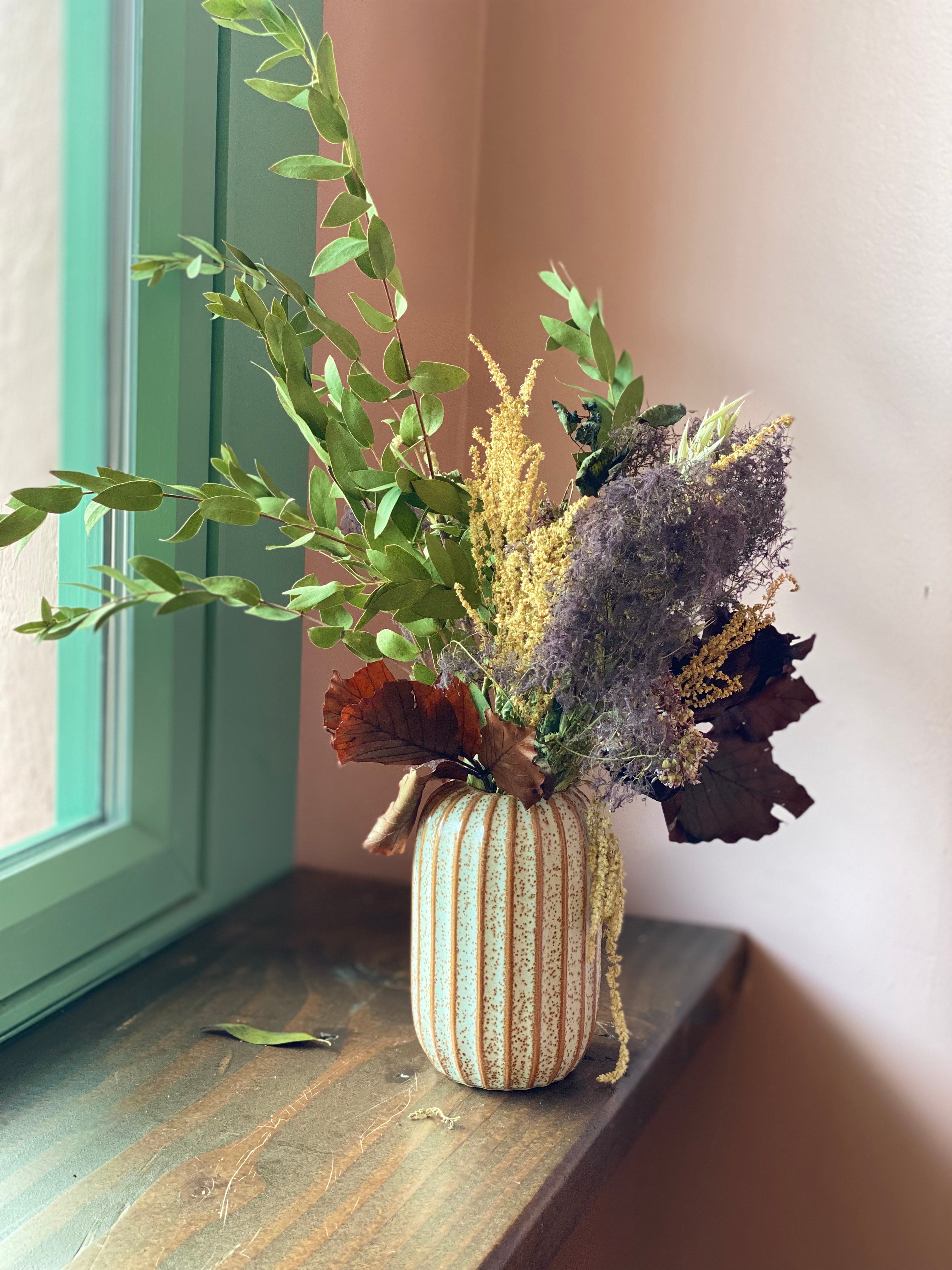 Dried Flowers in Short Vase