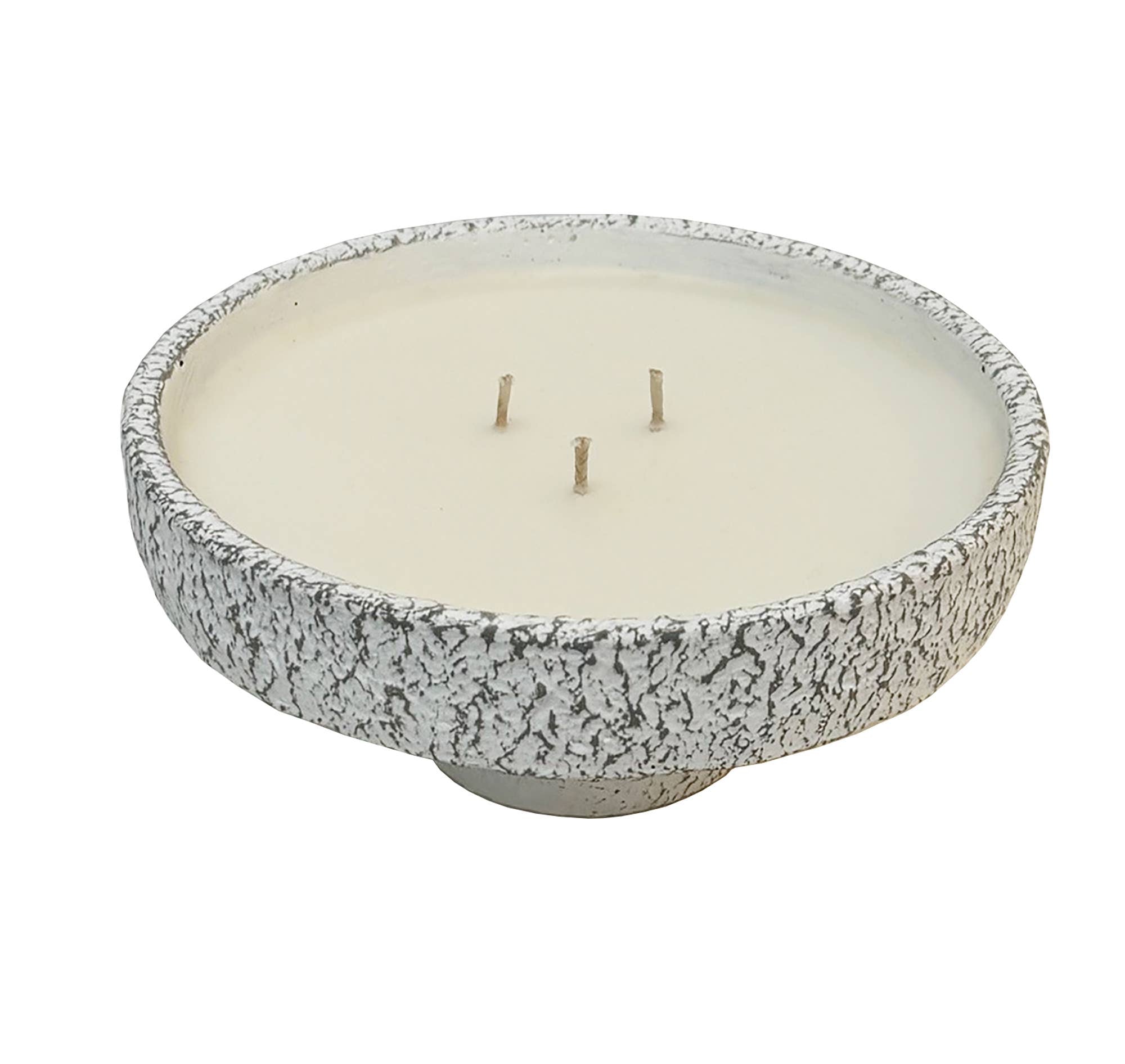 Rustic Earthenware Pedestal Candle: Palo Santo Fragrance