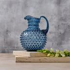 Handblown Hobnail 2L Jug - Midnight Blue