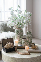 7.5x7.5x14.5" Verdant Whisper Ceramic Vase