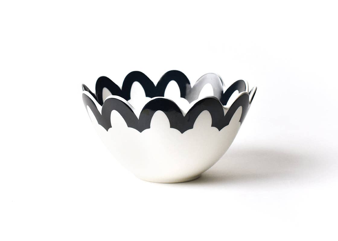 Black Arabesque Scallop 9 Bowl