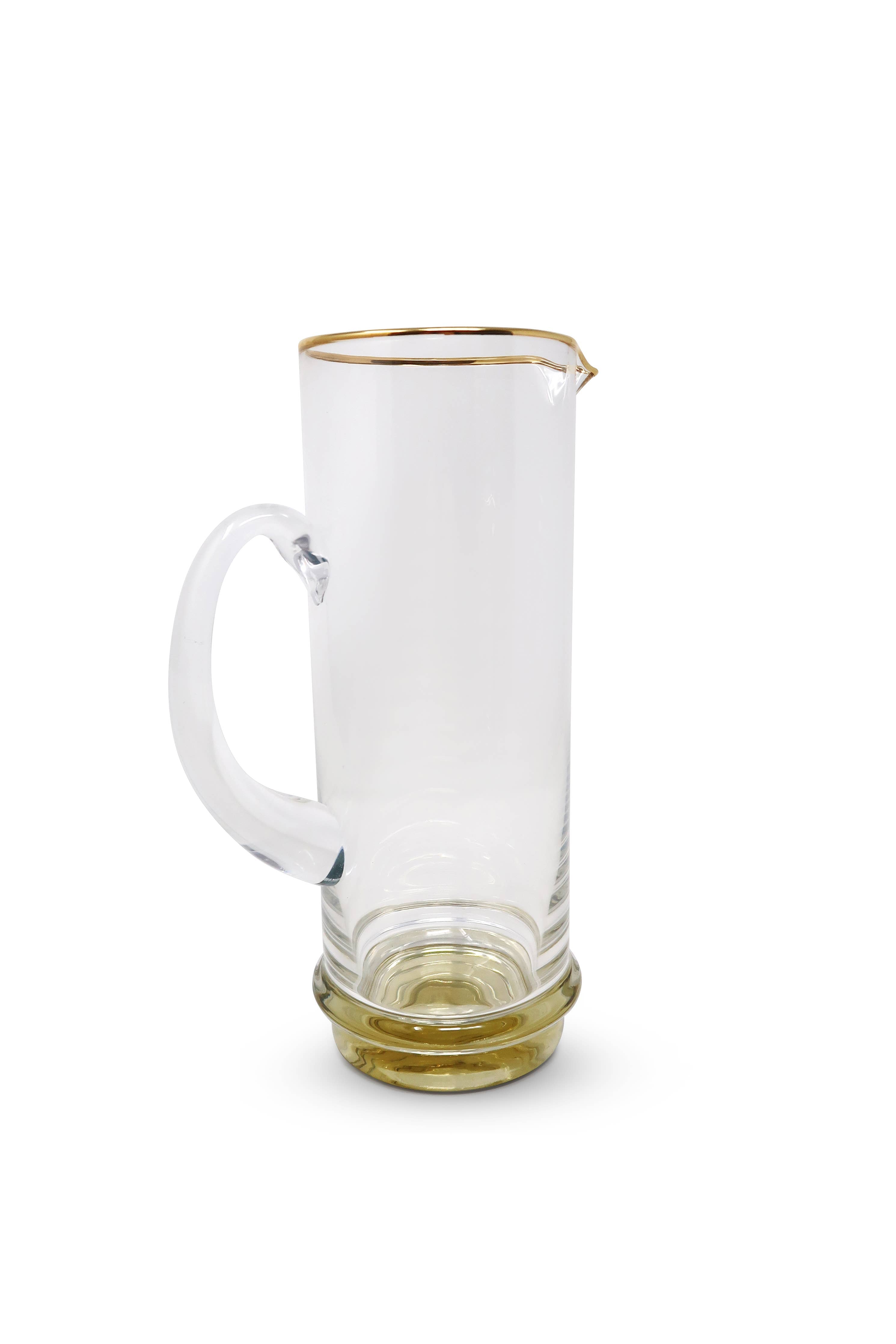 Pitcher with Gold Base and Rim
