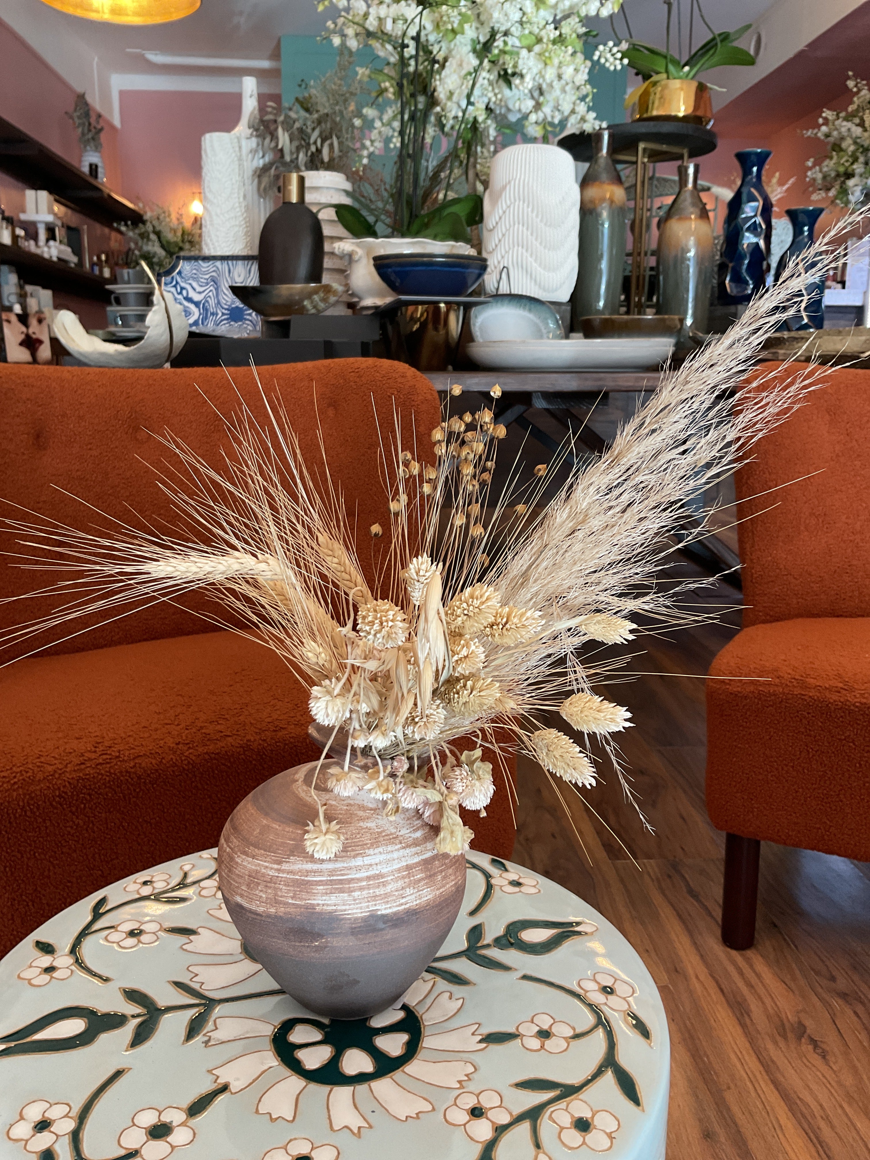 Dried Flowers in Bud Vase