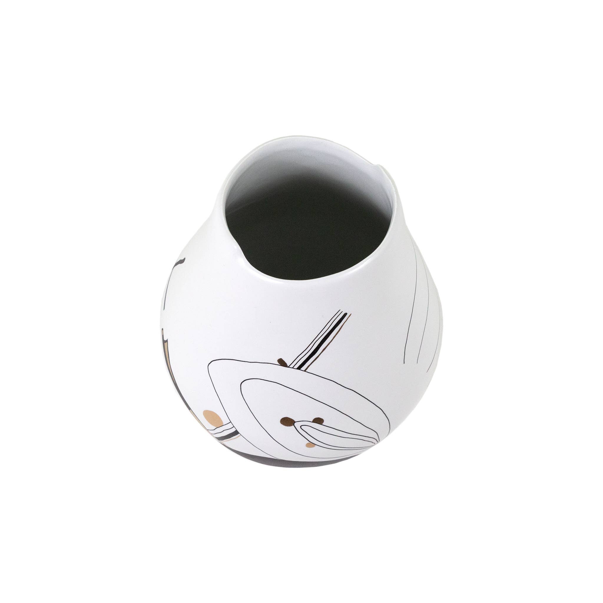 Black and White  Short Vase
