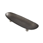 Temari Hammered Black and White Oblong Tray