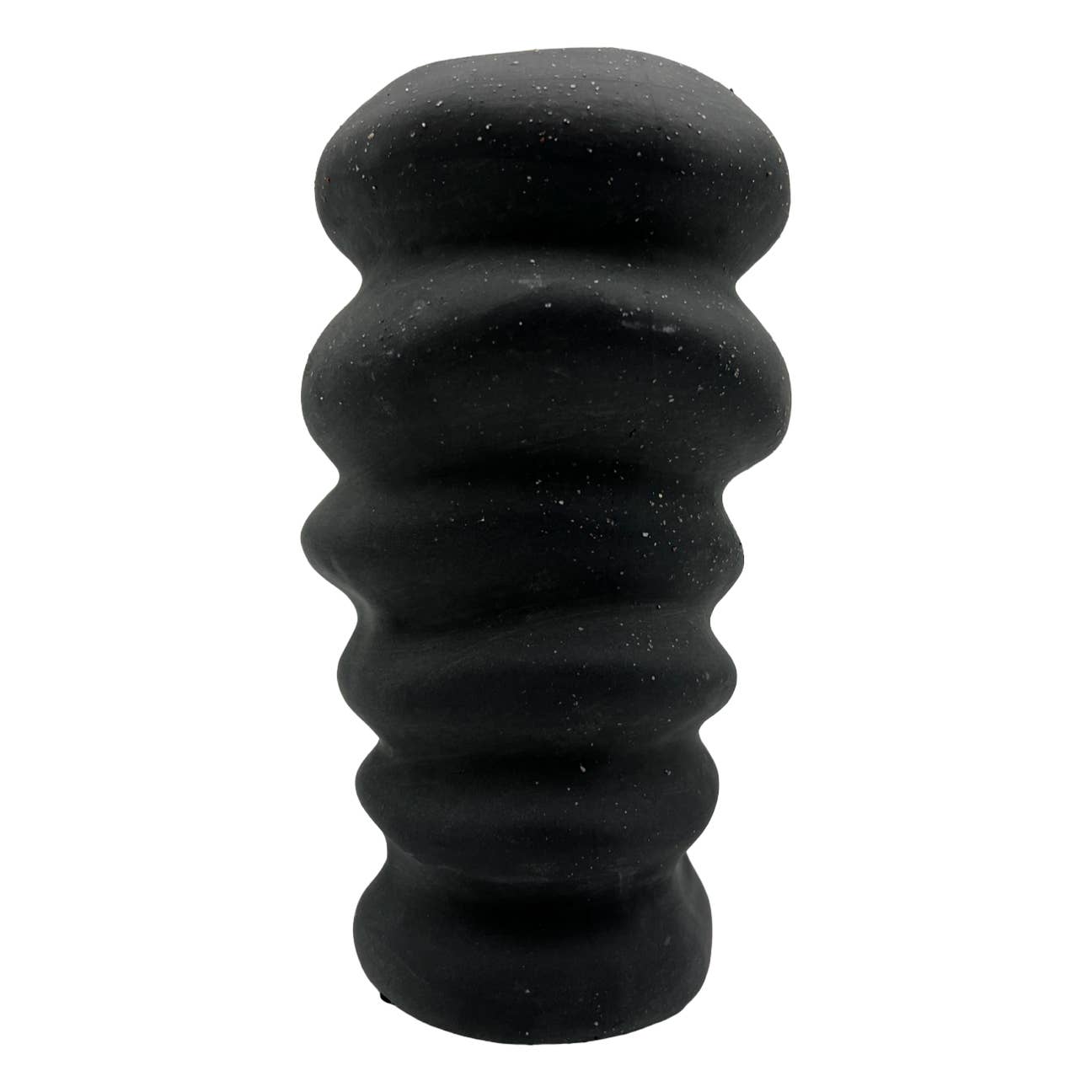 9" High Modern Ceramic Vase in Black